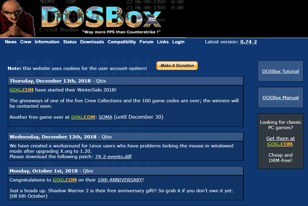 DOSBox HomePage