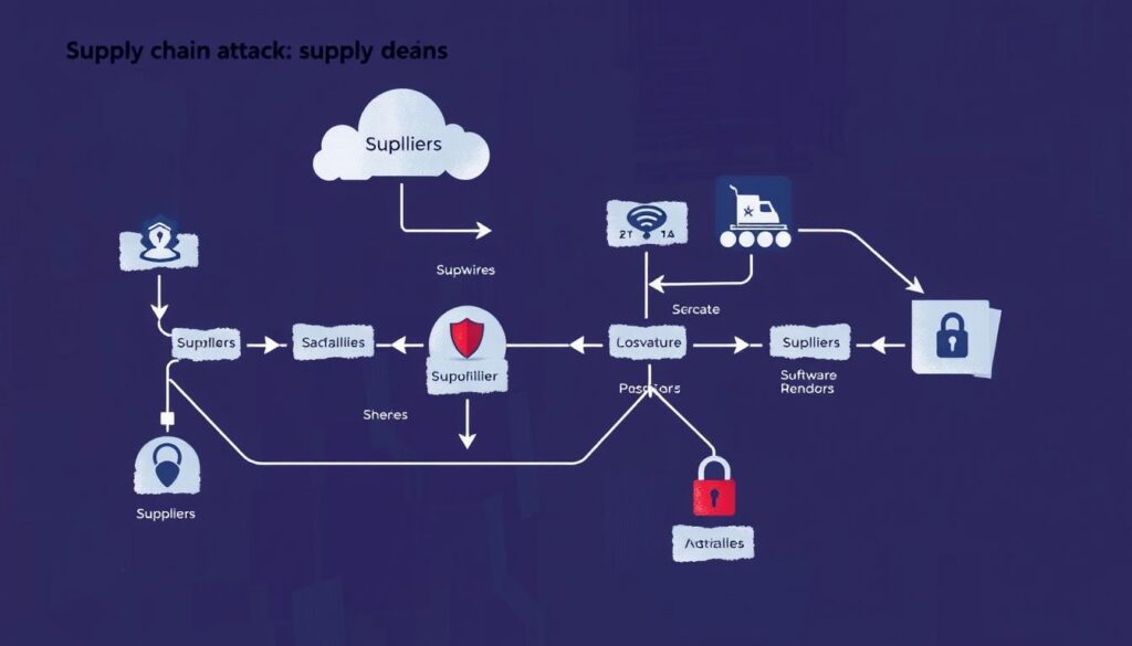 Supply chain attack diagram